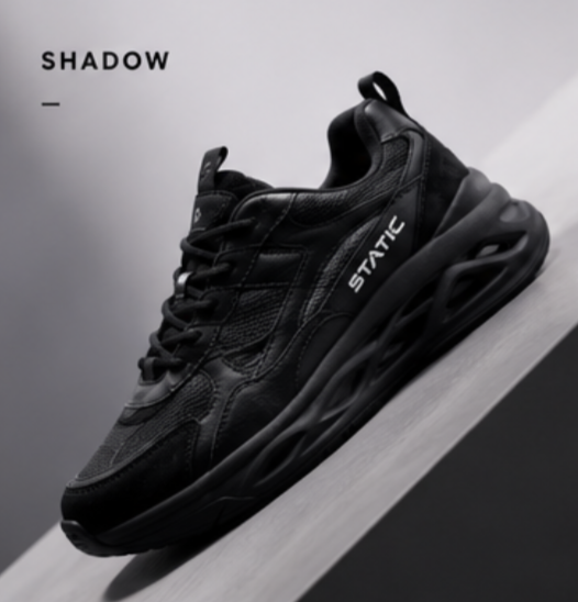 STATIC Shadow sneaker in triple black